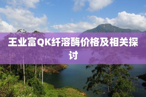 王业富QK纤溶酶价格及相关探讨