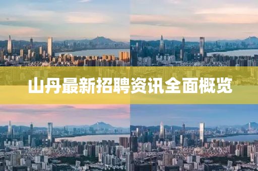 山丹最新招聘资讯全面概览