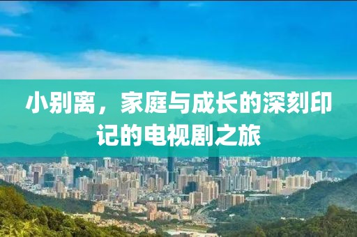 小别离，家庭与成长的深刻印记的电视剧之旅