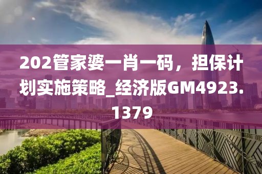 202管家婆一肖一码，担保计划实施策略_经济版GM4923.1379
