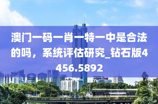 澳门一码一肖一特一中是合法的吗，系统评估研究_钻石版4456.5892