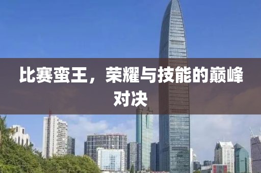 比赛蛮王，荣耀与技能的巅峰对决