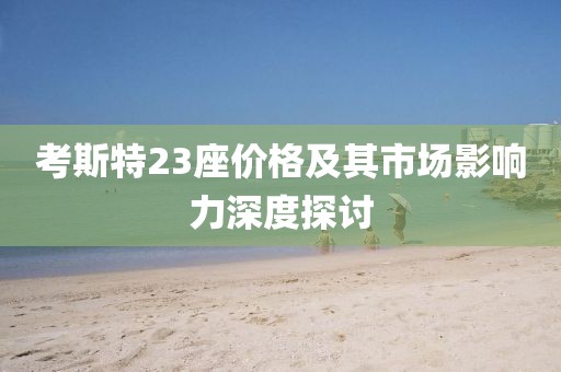 考斯特23座价格及其市场影响力深度探讨