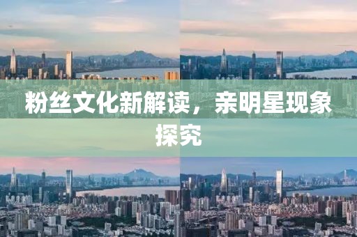 粉丝文化新解读，亲明星现象探究