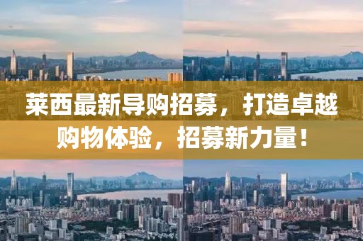 莱西最新导购招募，打造卓越购物体验，招募新力量！