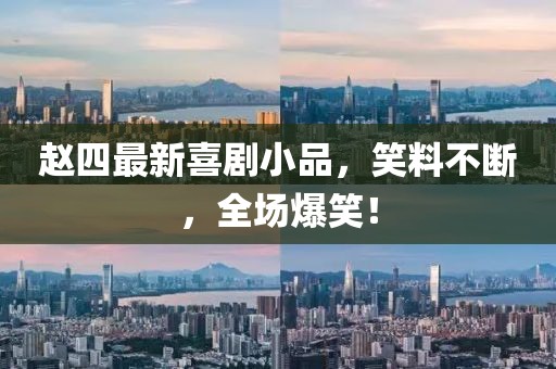 赵四最新喜剧小品，笑料不断，全场爆笑！