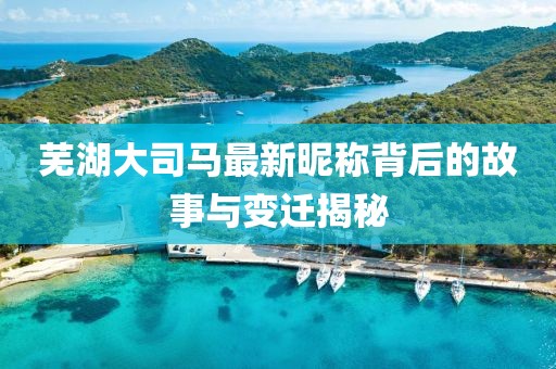芜湖大司马最新昵称背后的故事与变迁揭秘