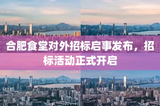 合肥食堂对外招标启事发布，招标活动正式开启
