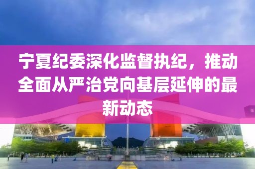 宁夏纪委深化监督执纪，推动全面从严治党向基层延伸的最新动态