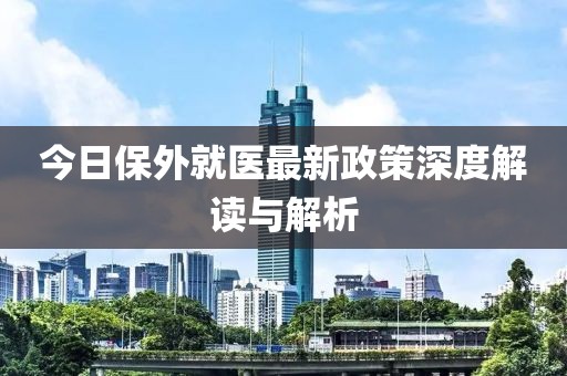 今日保外就医最新政策深度解读与解析