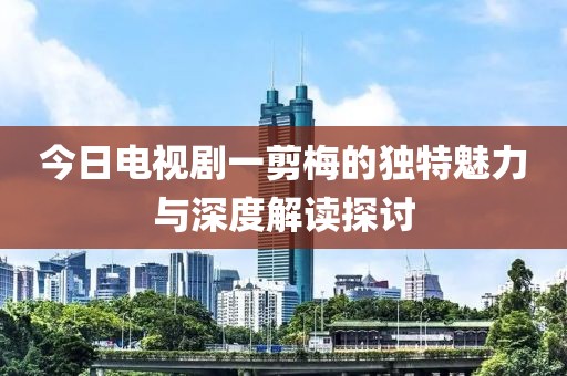 今日电视剧一剪梅的独特魅力与深度解读探讨