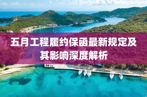 五月工程履约保函最新规定及其影响深度解析
