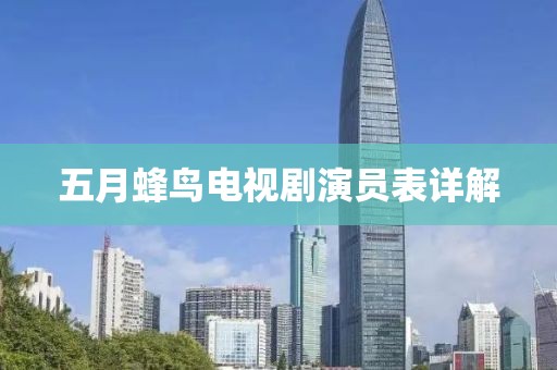 五月蜂鸟电视剧演员表详解