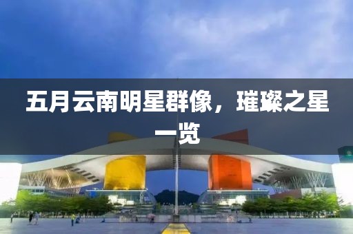 五月云南明星群像，璀璨之星一览