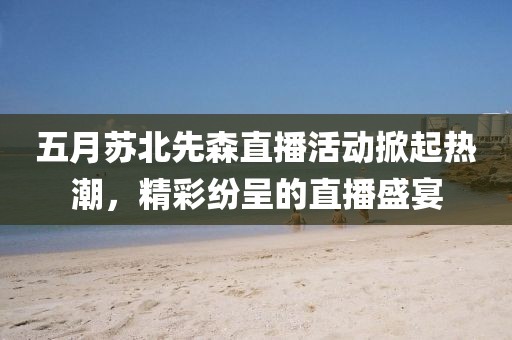 五月苏北先森直播活动掀起热潮，精彩纷呈的直播盛宴