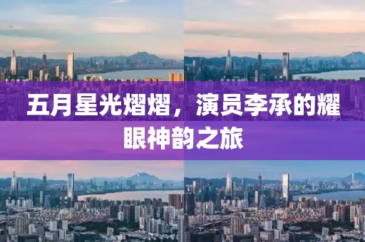 五月星光熠熠，演员李承的耀眼神韵之旅