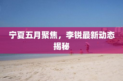 宁夏五月聚焦，李锐最新动态揭秘
