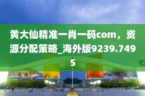 黄大仙精准一肖一码com，资源分配策略_海外版9239.7495