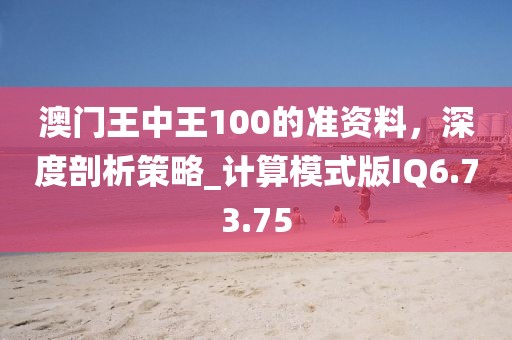 澳门王中王100的准资料，深度剖析策略_计算模式版IQ6.73.75