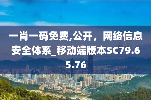一肖一码免费,公开，网络信息安全体系_移动端版本SC79.65.76