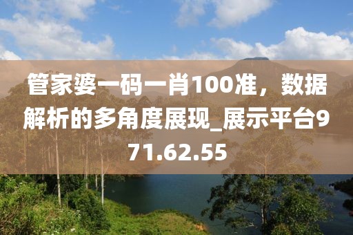 管家婆一码一肖100准，数据解析的多角度展现_展示平台971.62.55