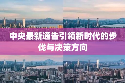 中央最新通告引领新时代的步伐与决策方向