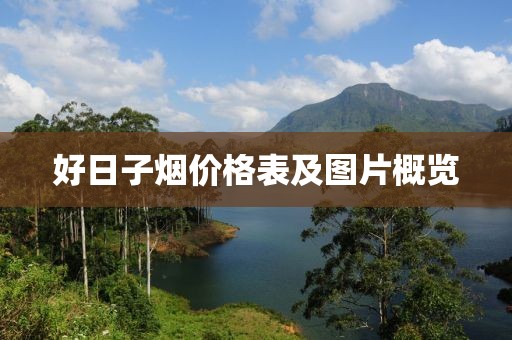 好日子烟价格表及图片概览