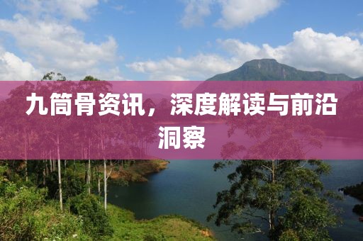 九筒骨资讯，深度解读与前沿洞察